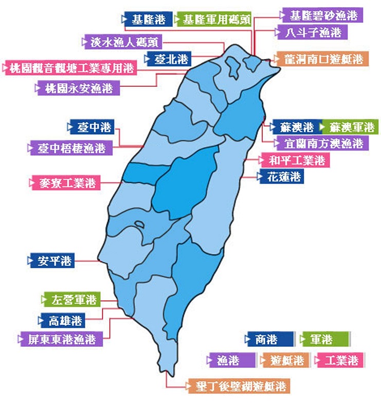 台湾主要港口介绍